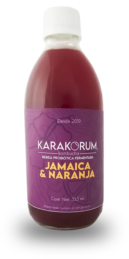 Kombucha Jamaica y Naranja