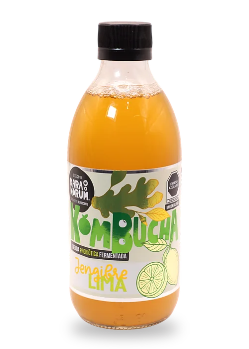 Karakorum Kombucha | La kombucha de La Laguna 17 Botella de Karakorum Kombucha sabor Jengibre Lima, 355 ml