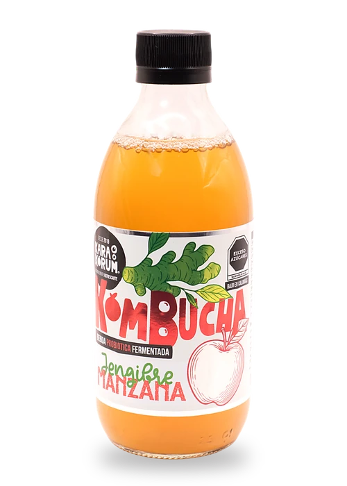Karakorum Kombucha | La kombucha de La Laguna 8 Botella de Karakorum Kombucha sabor Jengibre Manzana, 355 ml