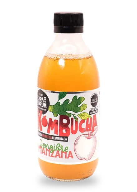 Karakorum Kombucha | La kombucha de La Laguna 8 Botella de Karakorum Kombucha sabor Jengibre Manzana, 355 ml